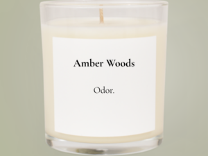 Amber Woods geurkaars – Warme Amber & Houtgeur