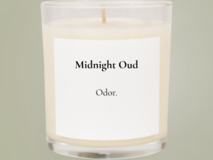 Midnight Oud geurkaars – Diepe Oud & Houttonen